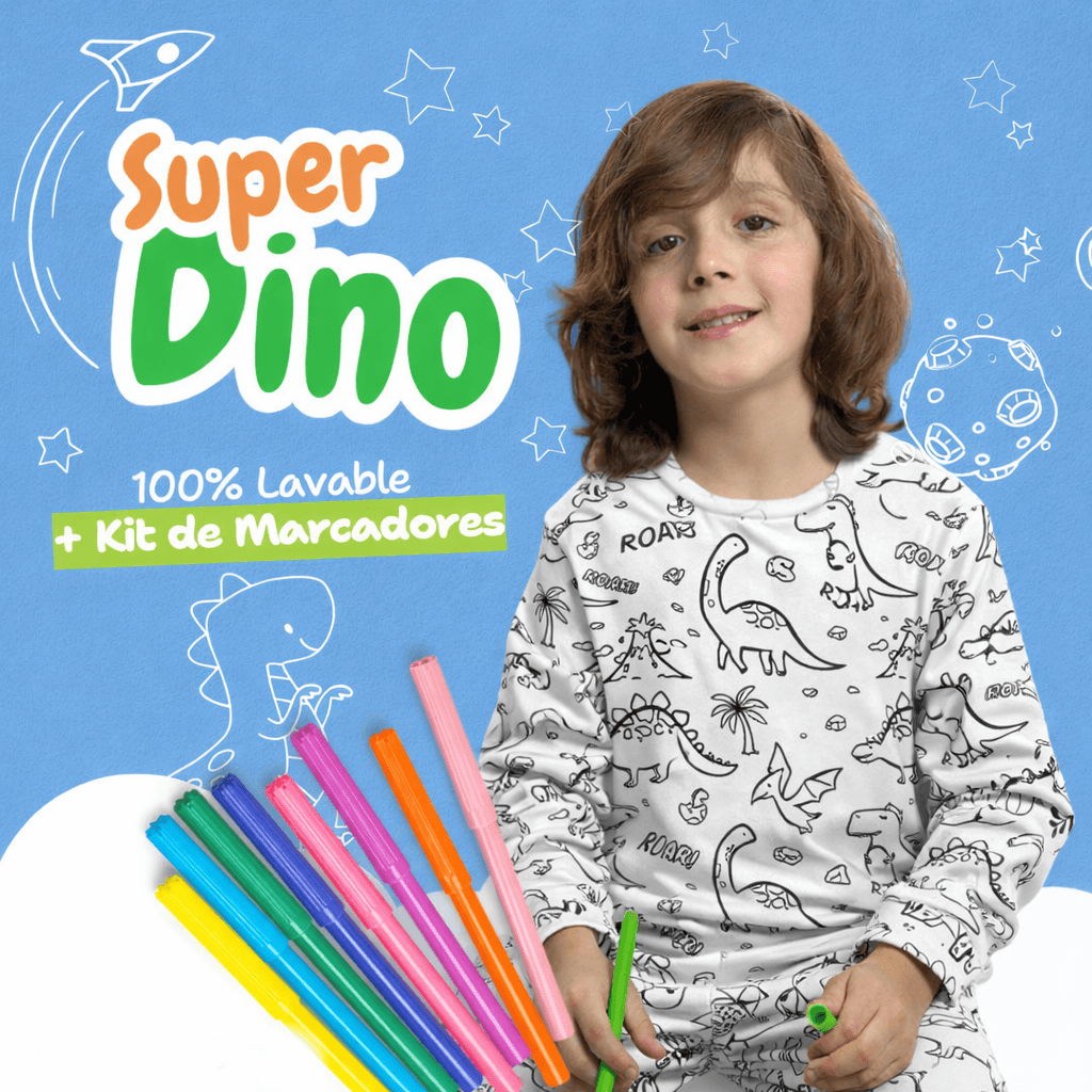 KIT Pijama + 12 Marcadores Lavables